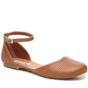 Steve Madden Maria Flat Cognac Faux Leather